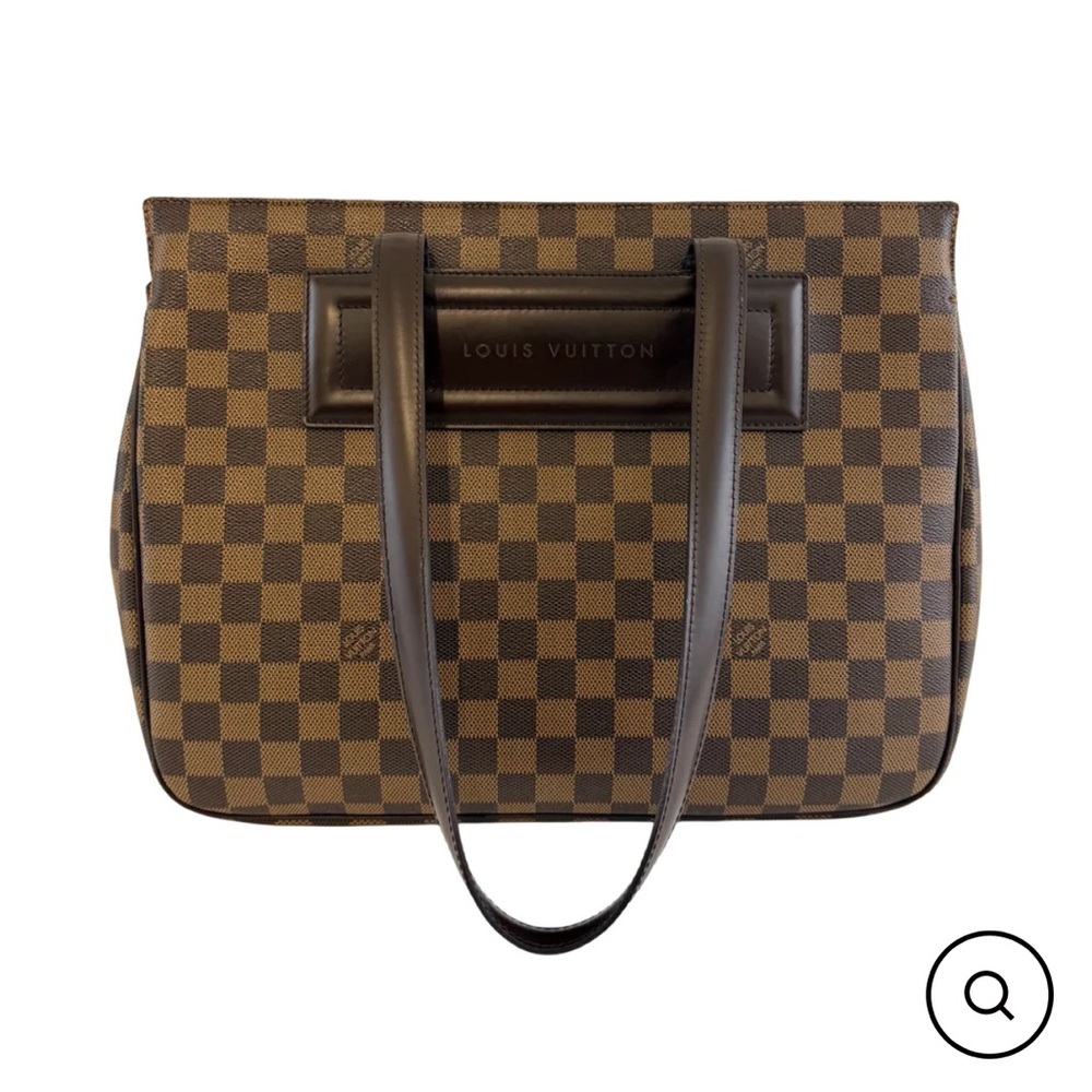 EUC Louis Vuitton Damier Ebene Parioli PM, Black/Tan
